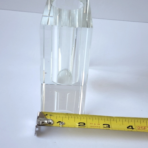 Vintage square Block glass Table Vases flower holder coffee table display - Picture 4 of 6